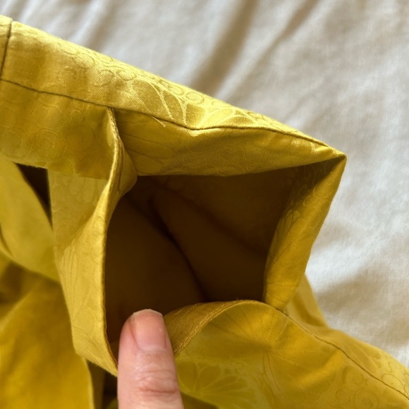 Edme and esyllte Yellow Jacquard Floral Pattern Zippered Skirt - Picture 5 of 8